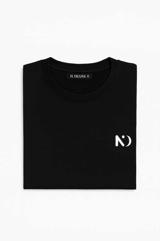 Jet black basic tee